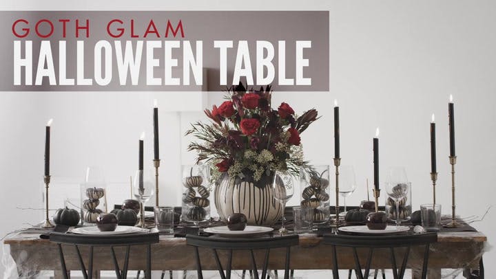 Goth Glam Halloween Table