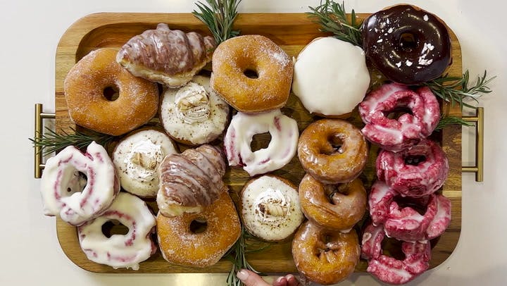 Christmas Breakfast Donut Grazing Board